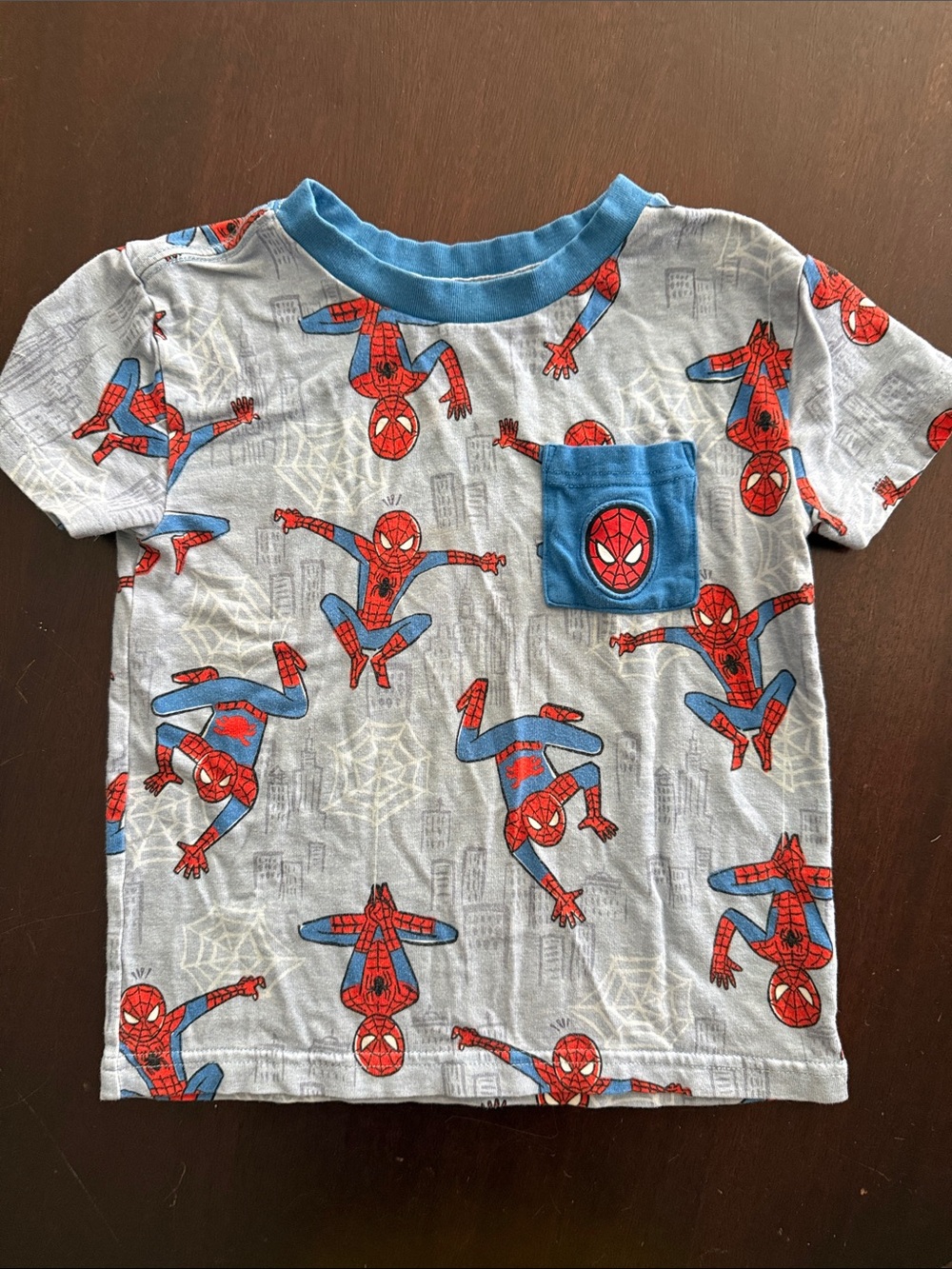 Little Sleepies Spider-Man Short Sleeve Tee - Blue & Red